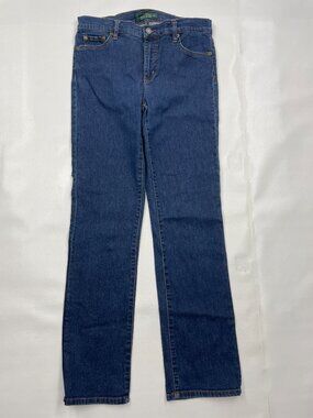 Lauren Ralph Lauren Straight Leg Jeans Women's 6 Blue Stretch Actual 30x30